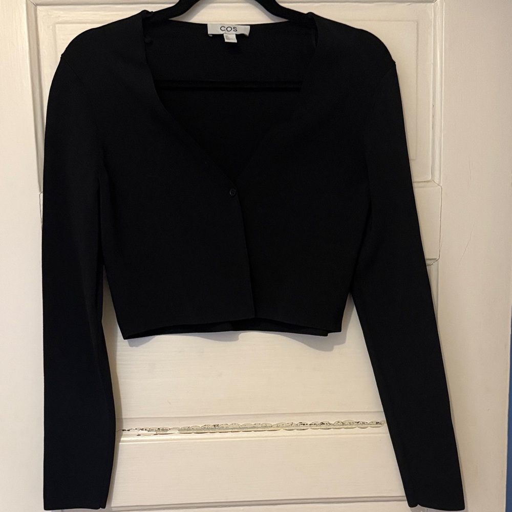 COS Elegant Black Knit Cardigan